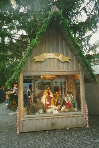 Foto der Krippe auf dem Christkindlesmarkt